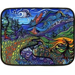 Psychedelic Landscape Two Sides Fleece Blanket (Mini)