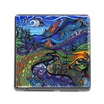 Psychedelic Landscape Memory Card Reader (Square 5 Slot)