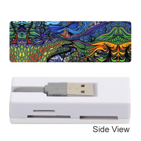 Psychedelic Landscape Memory Card Reader (Stick) from ArtsNow.com Front