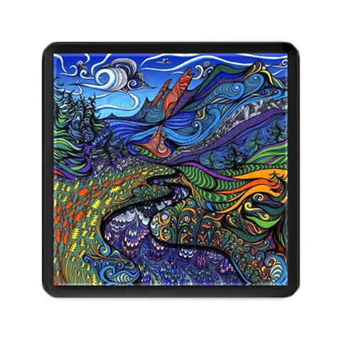 Psychedelic Landscape Memory Card Reader (Square) from ArtsNow.com Front