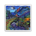 Psychedelic Landscape Memory Card Reader (Square)