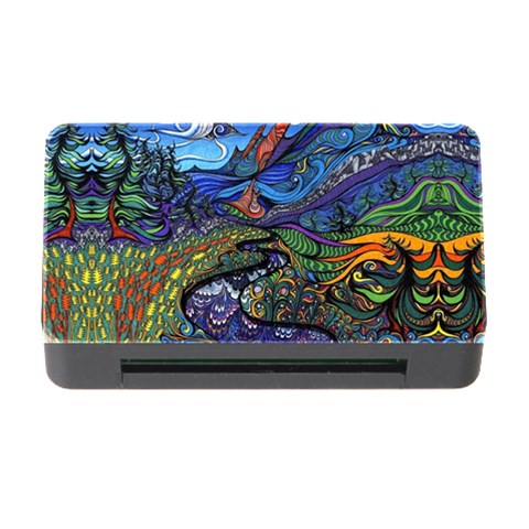 Psychedelic Landscape Memory Card Reader with CF from ArtsNow.com Front