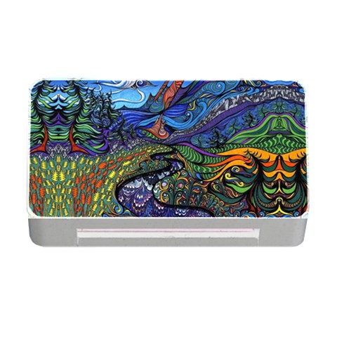 Psychedelic Landscape Memory Card Reader with CF from ArtsNow.com Front