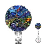 Psychedelic Landscape Stainless Steel Nurses Watch