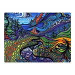 Psychedelic Landscape Two Sides Premium Plush Fleece Blanket (Mini)
