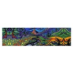 Psychedelic Landscape Oblong Satin Scarf (16  x 60 )