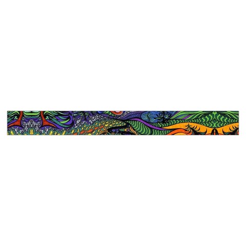 Psychedelic Landscape Zipper Large Tote Bag from ArtsNow.com Strap