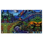 Psychedelic Landscape Banner and Sign 7  x 4 
