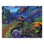 Psychedelic Landscape Premium Plush Fleece Blanket (Large)