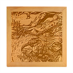 Psychedelic Landscape Wood Photo Frame Cube