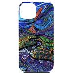 Psychedelic Landscape iPhone 14 Black UV Print Case