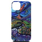 Psychedelic Landscape iPhone 14 Plus Black UV Print Case