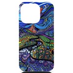 Psychedelic Landscape iPhone 14 Pro Black UV Print Case