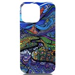 Psychedelic Landscape iPhone 14 Pro Max Black UV Print Case