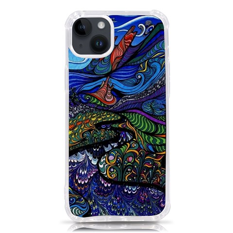 Psychedelic Landscape iPhone 14 Plus TPU UV Print Case from ArtsNow.com Front