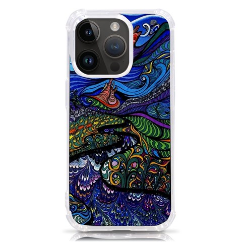 Psychedelic Landscape iPhone 14 Pro TPU UV Print Case from ArtsNow.com Front