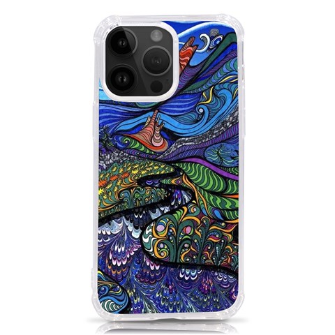 Psychedelic Landscape iPhone 14 Pro Max TPU UV Print Case from ArtsNow.com Front