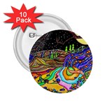 Nature Moon Psychedelic Painting 2.25  Buttons (10 pack) 