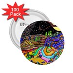 Nature Moon Psychedelic Painting 2.25  Buttons (100 pack) 