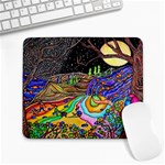 Nature Moon Psychedelic Painting Large Mousepad
