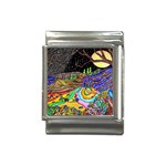 Nature Moon Psychedelic Painting Italian Charm (13mm)
