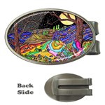 Nature Moon Psychedelic Painting Money Clips (Oval) 