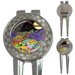 Nature Moon Psychedelic Painting 3-in-1 Golf Divots
