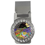 Nature Moon Psychedelic Painting Money Clips (CZ) 