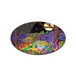 Nature Moon Psychedelic Painting Sticker (Oval)