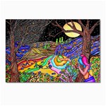 Nature Moon Psychedelic Painting Postcards 5  x 7  (Pkg of 10)