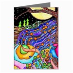 Nature Moon Psychedelic Painting Greeting Cards (Pkg of 8)