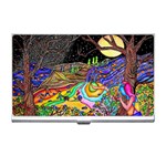 Nature Moon Psychedelic Painting Business Card Holder