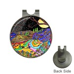 Nature Moon Psychedelic Painting Hat Clips with Golf Markers