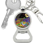 Nature Moon Psychedelic Painting Bottle Opener Key Chain