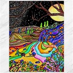 Nature Moon Psychedelic Painting Canvas 12  x 16 