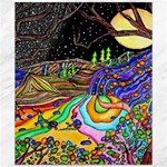 Nature Moon Psychedelic Painting Canvas 20  x 24 