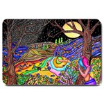 Nature Moon Psychedelic Painting Large Doormat