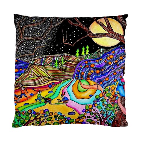 Nature Moon Psychedelic Painting Standard Cushion Case (Two Sides) from ArtsNow.com Back