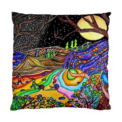 Nature Moon Psychedelic Painting Standard Cushion Case (Two Sides) from ArtsNow.com Back