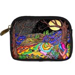 Nature Moon Psychedelic Painting Digital Camera Leather Case