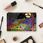 Nature Moon Psychedelic Painting Cosmetic Bag (Medium)
