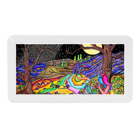 Nature Moon Psychedelic Painting Memory Card Reader (Mini) from ArtsNow.com Front
