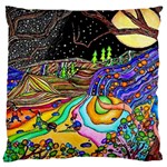 Nature Moon Psychedelic Painting Large Cushion Case (One Side)