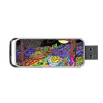 Nature Moon Psychedelic Painting Portable USB Flash (Two Sides)