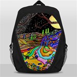 Nature Moon Psychedelic Painting Backpack Bag