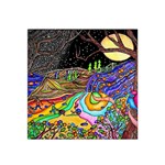 Nature Moon Psychedelic Painting Satin Bandana Scarf 22  x 22 