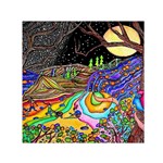 Nature Moon Psychedelic Painting Square Satin Scarf (30  x 30 )