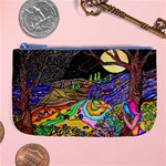 Nature Moon Psychedelic Painting Large Coin Purse