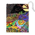 Nature Moon Psychedelic Painting Drawstring Pouch (4XL)