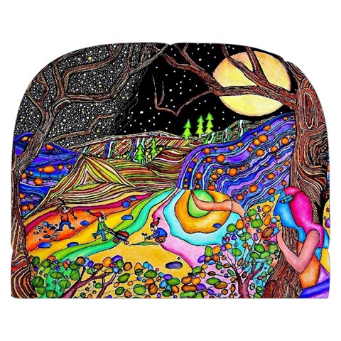 Nature Moon Psychedelic Painting Make Up Case (Small) from ArtsNow.com Back